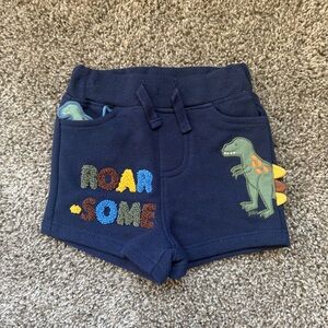 Jojo Maman Bebe Kids Dinosaur Print Navy Shorts